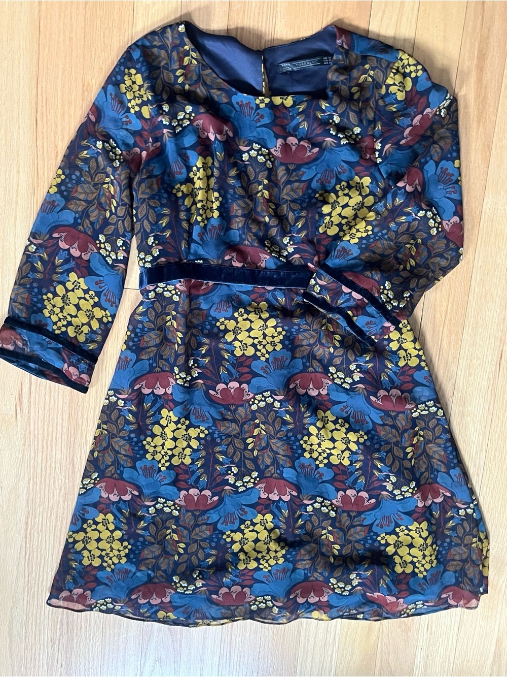 BUNDLE - Floral Pattern A-Line Dress and teal green sheath dress
